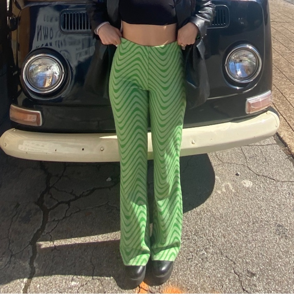 Urban Outfitters Green Flare Pants